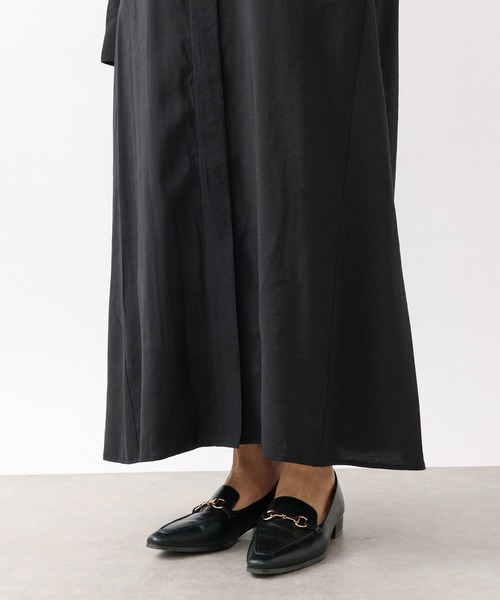 un dix cors（アンディコール）の「《デコルテスッキリ見え》タイデザインシャツワンピース（シャツワンピース・レディース・ブラック/ブルー/ベージュ・FREE/S）」の13枚目の写真