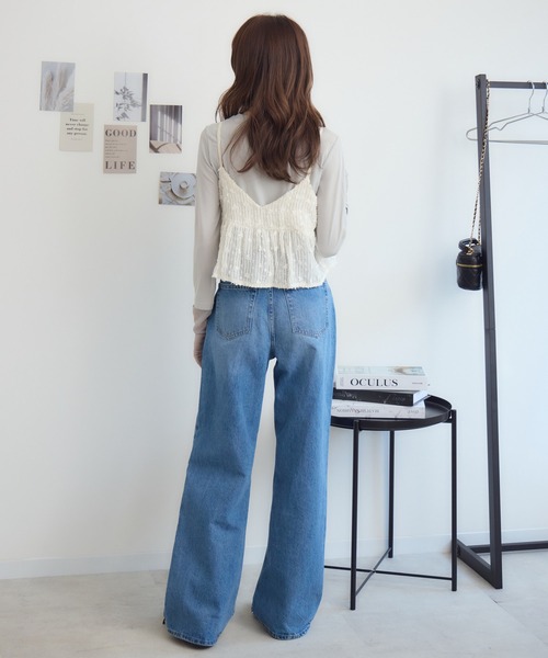 RU.TI.LE(ルチル)の「【RU.TI.LE】エンブロイダリービスチェ(キャミソール・レディース・ホワイト/ブラック・MEDIUM)」の6枚目の写真