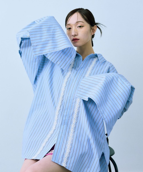 ブラウス シャツ cwtch　MULTIWAY WIDE SHIRTS レディース cwtch MULTIWAY WIDE SHIRTS（シャツ/ブラウス）｜THE GOODLAND