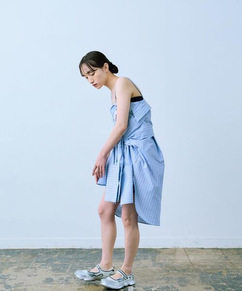 THE GOODLAND MARKET（ザグッドランドマーケット）の「cwtch　MULTIWAY WIDE SHIRTS（シャツ/ブラウス・レディース・ライトブルー/ホワイト・FREE）」の18枚目の写真