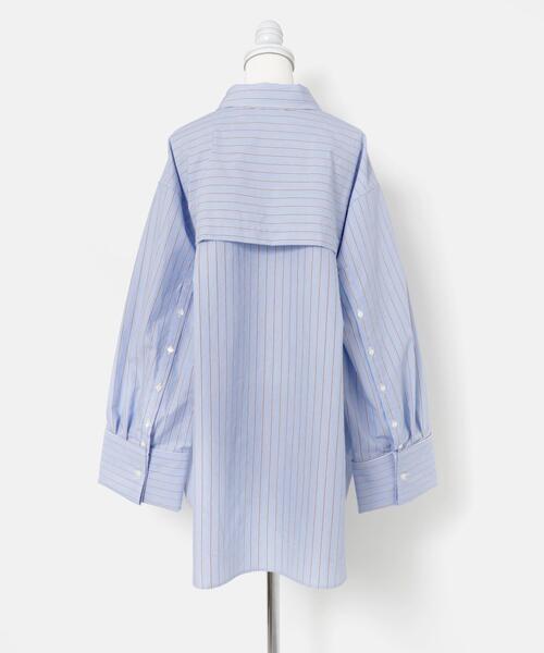 THE GOODLAND MARKET（ザグッドランドマーケット）の「cwtch　MULTIWAY WIDE SHIRTS（シャツ/ブラウス・レディース・ライトブルー/ホワイト・FREE）」の3枚目の写真