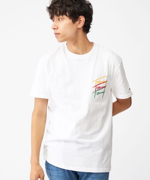 tommy jeans(トミー ジーンズ)の「レギュラーツイステッドシグネチャーTシャツ(Tシャツ/カットソー・メンズ・ホワイト/ブラック・LARGE/SMALL/X-LARGE/MEDIUM)」の11枚目の写真