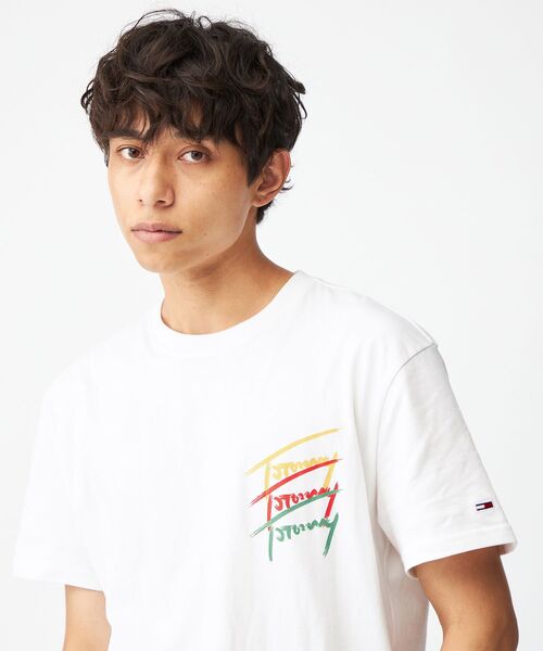 tommy jeans(トミー ジーンズ)の「レギュラーツイステッドシグネチャーTシャツ(Tシャツ/カットソー・メンズ・ホワイト/ブラック・LARGE/SMALL/X-LARGE/MEDIUM)」の13枚目の写真