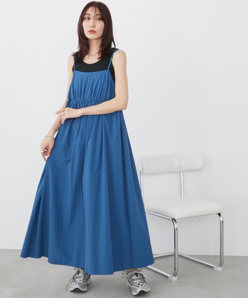 Auntie Rosa Holiday（アンティローザホリデー）の「ボリュームマキシキャミワンピース / 前後2WAY（ワンピース・レディース・ブルー/ライム/その他/ブラック・FREE）」の5枚目の写真