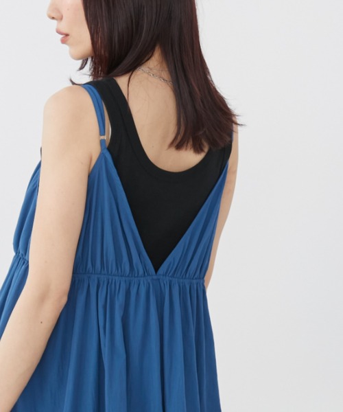 Auntie Rosa Holiday（アンティローザホリデー）の「ボリュームマキシキャミワンピース / 前後2WAY（ワンピース・レディース・ブルー/ライム/その他/ブラック・FREE）」の13枚目の写真