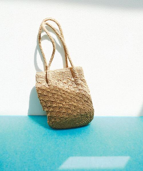 RODE SKO（ロデスコ）の「ペーパーショルダートートバッグ（トートバッグ・レディース・ナチュラル/グレー/グリーン/オレンジ・ONE）」の3枚目の写真