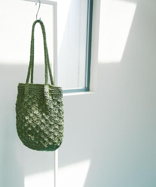 RODE SKO（ロデスコ）の「ペーパーショルダートートバッグ（トートバッグ・レディース・ナチュラル/グレー/グリーン/オレンジ・ONE）」の4枚目の写真