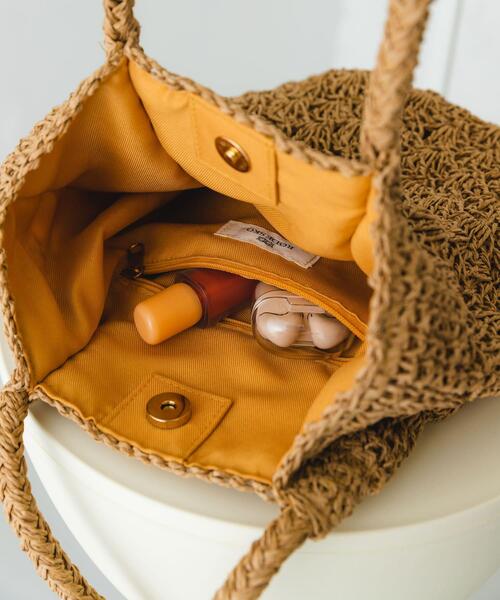 RODE SKO（ロデスコ）の「ペーパーショルダートートバッグ（トートバッグ・レディース・ナチュラル/グレー/グリーン/オレンジ・ONE）」の5枚目の写真