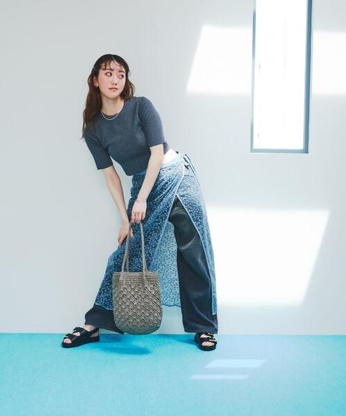 RODE SKO（ロデスコ）の「ペーパーショルダートートバッグ（トートバッグ・レディース・ナチュラル/グレー/グリーン/オレンジ・ONE）」の17枚目の写真