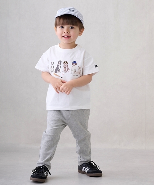 petit main（プティマイン）の「【防汚加工】DOGグラフィック半袖Tシャツ（Tシャツ/カットソー・キッズ・ラベンダー/モカ/オフホワイト・100cm/90cm/110cm/80ｃｍ/120cm/130cm）」の6枚目の写真