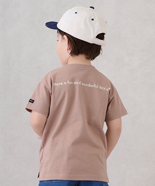 petit main（プティマイン）の「【防汚加工】DOGグラフィック半袖Tシャツ（Tシャツ/カットソー・キッズ・ラベンダー/モカ/オフホワイト・100cm/90cm/110cm/80ｃｍ/120cm/130cm）」の8枚目の写真