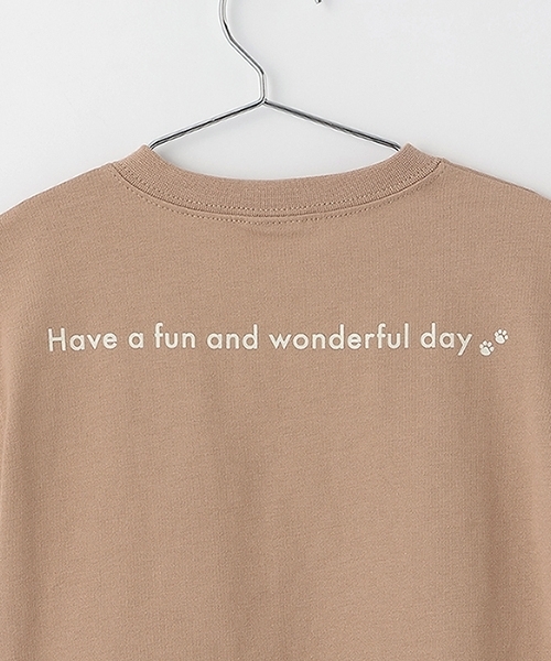 petit main（プティマイン）の「【防汚加工】DOGグラフィック半袖Tシャツ（Tシャツ/カットソー・キッズ・ラベンダー/モカ/オフホワイト・100cm/90cm/110cm/80ｃｍ/120cm/130cm）」の19枚目の写真