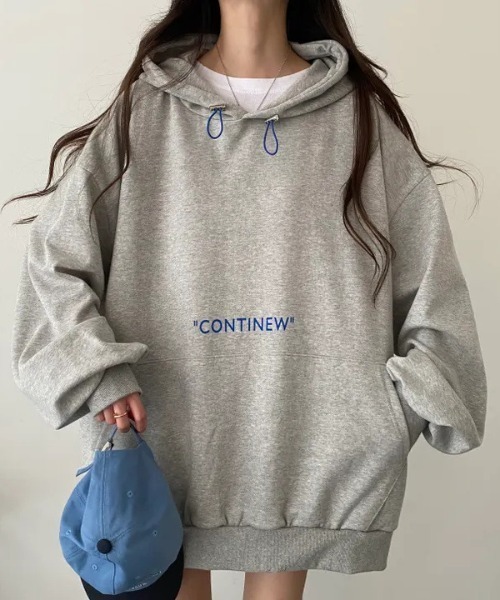 LETee(レティー)の「continewプリントオーバーサイズプルオーバー(パーカー・レディース・ホワイト/ブラック/グレー・FREE)」の17枚目の写真