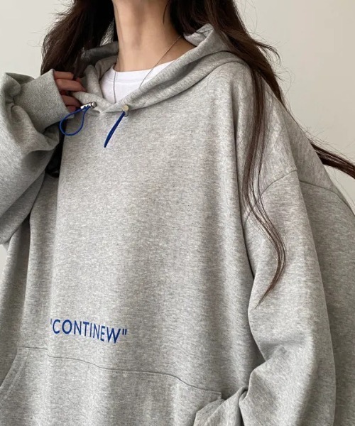 LETee(レティー)の「continewプリントオーバーサイズプルオーバー(パーカー・レディース・ホワイト/ブラック/グレー・FREE)」の15枚目の写真