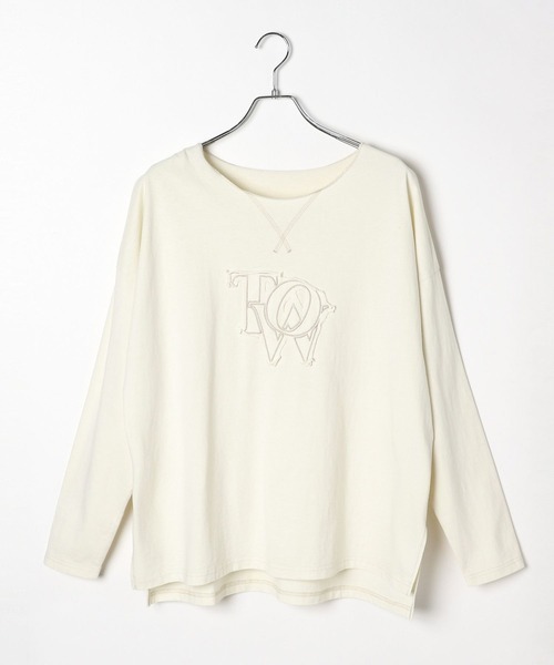 BAYFLOW（ベイフロー）の「ピグメントボートネックロングスリーブT（Tシャツ/カットソー・レディース・チャコール/イエロー/オフホワイト・FREE）」の14枚目の写真