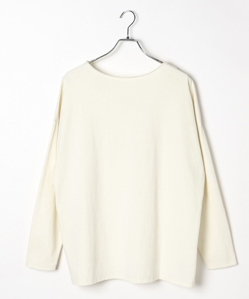 BAYFLOW（ベイフロー）の「ピグメントボートネックロングスリーブT（Tシャツ/カットソー・レディース・チャコール/イエロー/オフホワイト・FREE）」の17枚目の写真