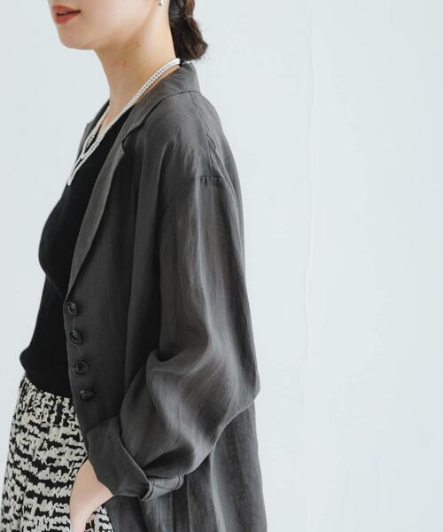 URBAN RESEARCH（アーバンリサーチ）の「new basic　ラミーオーバージャケット（その他アウター・レディース・ブラック/カーキ・FREE）」の3枚目の写真
