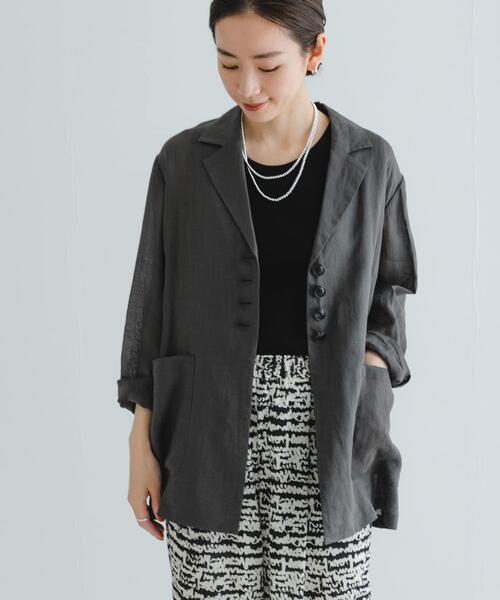 URBAN RESEARCH（アーバンリサーチ）の「new basic　ラミーオーバージャケット（その他アウター・レディース・ブラック/カーキ・FREE）」の5枚目の写真