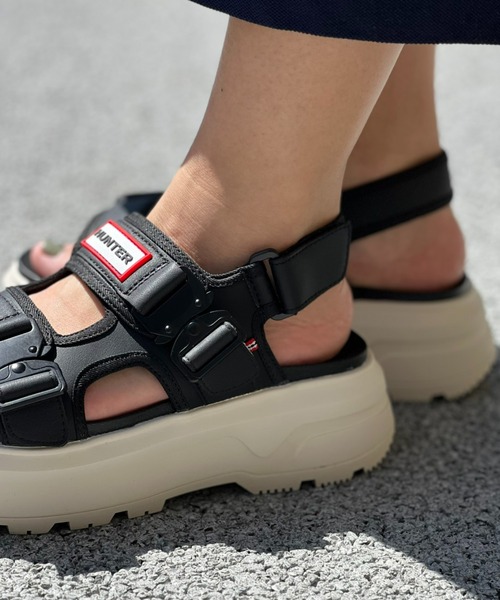 【HUNTER】CITY REBEL SANDAL サンダル HUNTER サンダル 「HUNTER」 U CITY REBEL NEO＆LEATHER BUCKLE