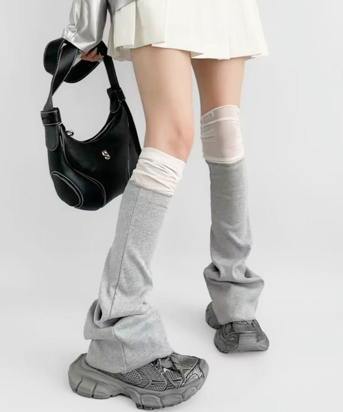 DimMoire ニット×シアーレッグウォーマーWhite シャギーニットレッグウォーマー – Darich (ダーリッチ)