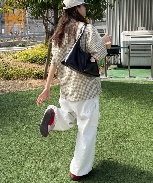 CIAOPANIC TYPY(チャオパニックティピー)の「【UNISEX】ポコポコチェック半袖シャツ(シャツ/ブラウス・レディース・ブルー/ブラック/カーキ/ベージュ・MEDIUM/LARGE)」の17枚目の写真