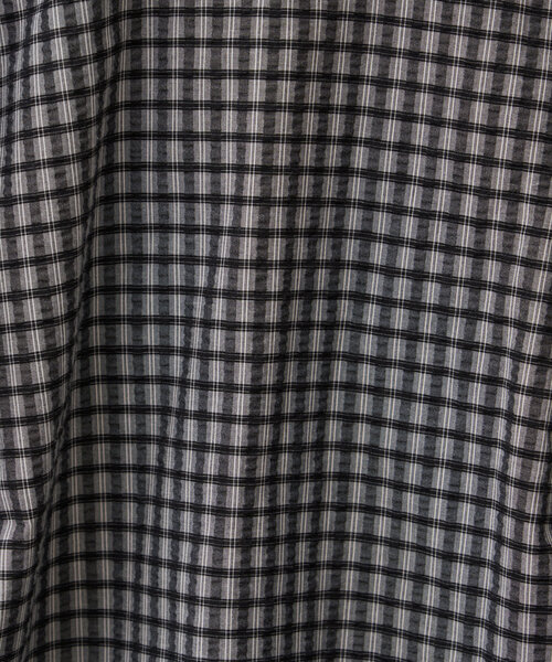 CIAOPANIC TYPY(チャオパニックティピー)の「【UNISEX】ポコポコチェック半袖シャツ(シャツ/ブラウス・レディース・ブルー/ブラック/カーキ/ベージュ・MEDIUM/LARGE)」の9枚目の写真