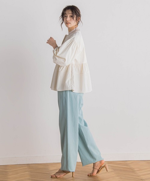 Droite lautreamont（ドロワットロートレアモン）の「P/Nヴィンテージリズペプラムブルゾン≪手洗い可能≫（ブルゾン・レディース・ネイビー/オフホワイト・M）」の14枚目の写真