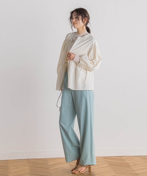 Droite lautreamont（ドロワットロートレアモン）の「P/Nヴィンテージリズペプラムブルゾン≪手洗い可能≫（ブルゾン・レディース・ネイビー/オフホワイト・M）」の10枚目の写真