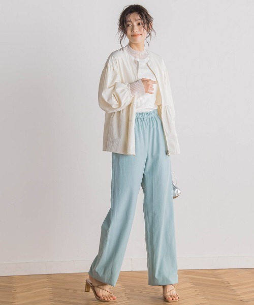 Droite lautreamont（ドロワットロートレアモン）の「P/Nヴィンテージリズペプラムブルゾン≪手洗い可能≫（ブルゾン・レディース・ネイビー/オフホワイト・M）」の12枚目の写真