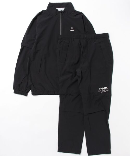 PING ダーミザクスレインウェア　トップ＆ボトムセット ＜GOLD＞ PING APPAREL】ダーミザクスレインウェアトップ&ボトムセット ＜GOLD