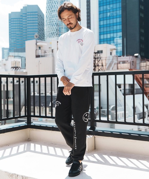 seventy seven(セブンティセブン)の「mlt5167-middle onz L-S t-shirts (77arch) ロンT(Tシャツ/カットソー・メンズ・ピンク/ホワイト×ブラック/ブラック/ホワイト×ピンク・S/M/L/XL)」の14枚目の写真