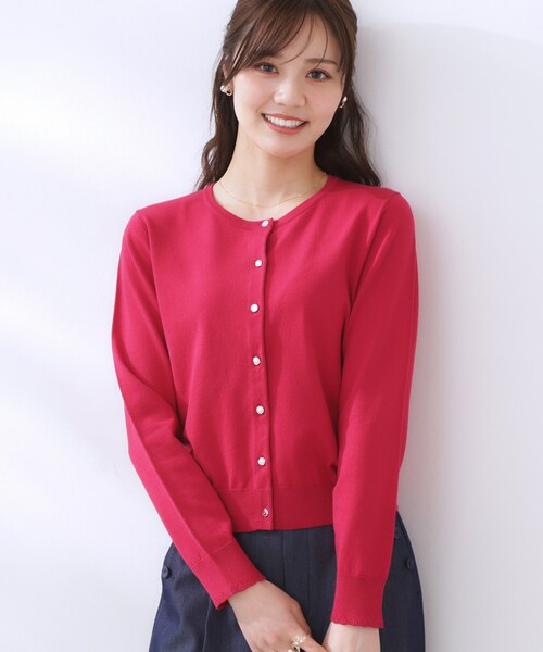 couture brooch（クチュールブローチ）の「イロイロ釦ニットカーデ（カーディガン/ボレロ・レディース・ライトブルー/オフホワイト/ピンク系・42/38）」の16枚目の写真