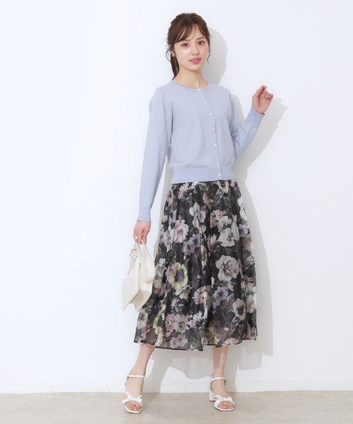 couture brooch（クチュールブローチ）の「イロイロ釦ニットカーデ（カーディガン/ボレロ・レディース・ライトブルー/オフホワイト/ピンク系・42/38）」の19枚目の写真