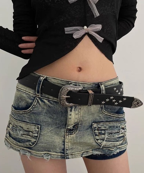 lilful(リルフル)の「スターモチーフスタッズデザインベルト(ベルト・レディース・ブラック/ブラウン・F)」の19枚目の写真