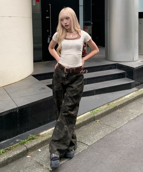 lilful(リルフル)の「スターモチーフスタッズデザインベルト(ベルト・レディース・ブラック/ブラウン・F)」の4枚目の写真