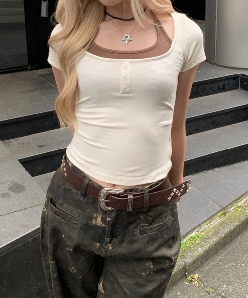 lilful(リルフル)の「スターモチーフスタッズデザインベルト(ベルト・レディース・ブラック/ブラウン・F)」の5枚目の写真