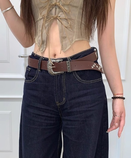 lilful(リルフル)の「スターモチーフスタッズデザインベルト(ベルト・レディース・ブラック/ブラウン・F)」の15枚目の写真