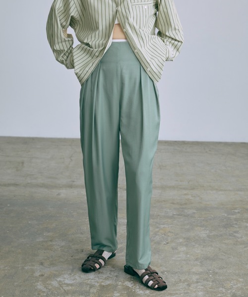 パンツ SILK EFFECT TROUSERS セール】Vintage Satin Pants(その他パンツ)|EN NEUME