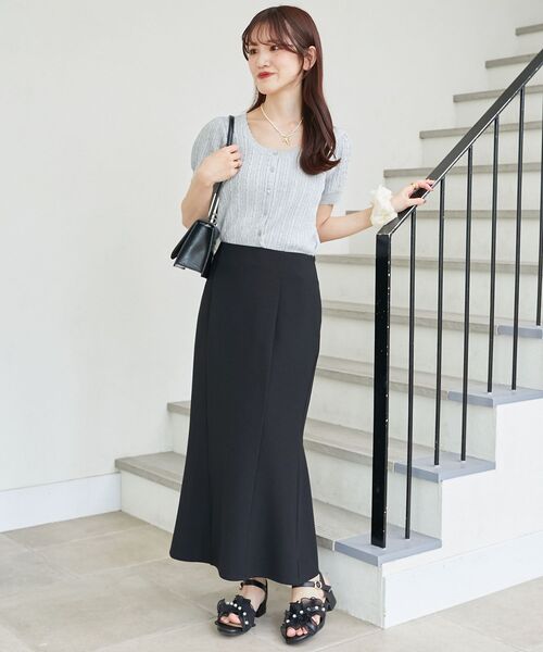 MAJESTIC LEGON（マジェスティックレゴン）の「ベーシックマーメイドスカート（スカート・レディース・アイボリー/グレー/ブラック・SMALL/MEDIUM）」の3枚目の写真