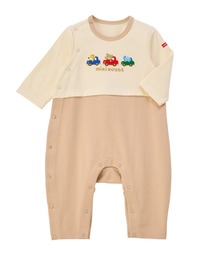 MIKI HOUSE（ミキハウス）の「動物＆車刺繍のカバーオール（ロンパース）」