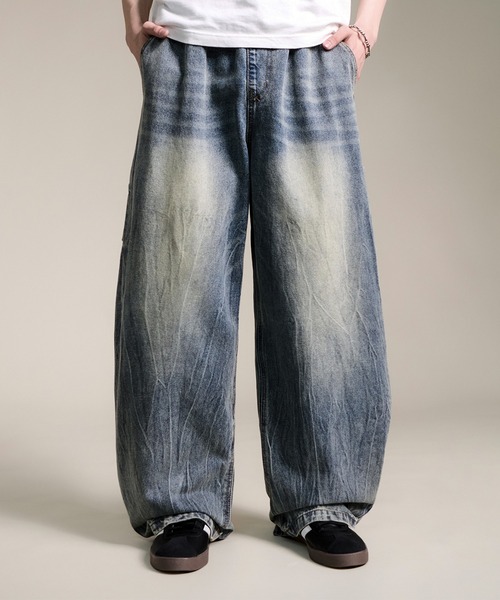 ブリーチ1〜69 セール】4D43 BLEACH FADE DRAWSTRING DENIM - 4COLORS / UNISEX