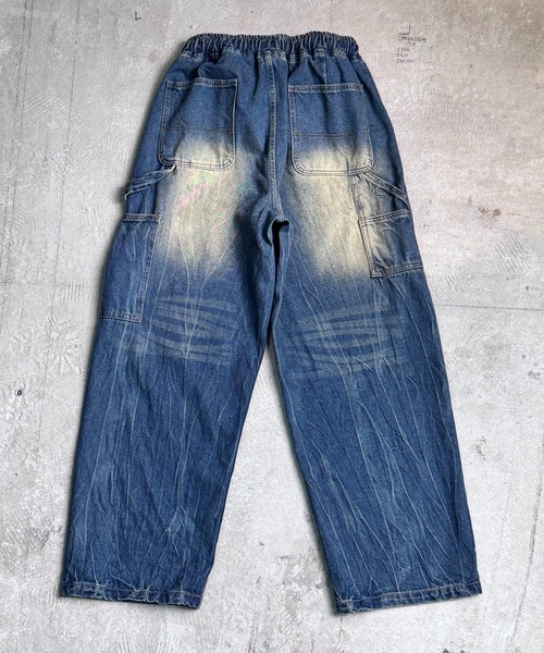 セール】4D43 BLEACH FADE DRAWSTRING DENIM - 4COLORS / UNISEX  