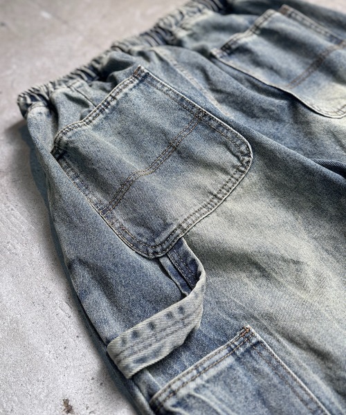 CALIFORNIA OUTFITTERS(カリフォルニア アウトフィッターズ)の「4D43 BLEACH FADE DRAWSTRING DENIM(デニムパンツ・メンズ・ブルー/ダークブルー/インディゴブルー・F)」の4枚目の写真