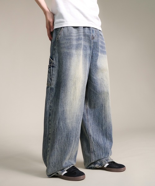 CALIFORNIA OUTFITTERS(カリフォルニア アウトフィッターズ)の「4D43 BLEACH FADE DRAWSTRING DENIM(デニムパンツ・メンズ・ブルー/ダークブルー/インディゴブルー・F)」の17枚目の写真