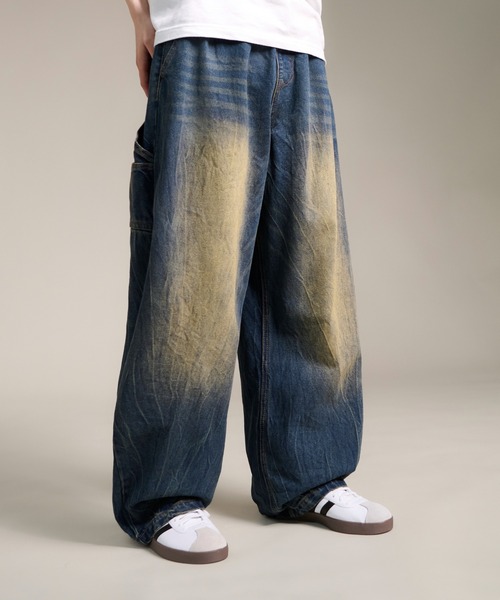 CALIFORNIA OUTFITTERS(カリフォルニア アウトフィッターズ)の「4D43 BLEACH FADE DRAWSTRING DENIM(デニムパンツ・メンズ・ブルー/ダークブルー/インディゴブルー・F)」の20枚目の写真
