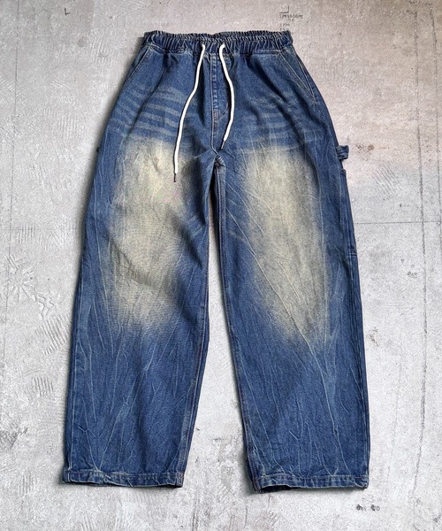 CALIFORNIA OUTFITTERS(カリフォルニア アウトフィッターズ)の「4D43 BLEACH FADE DRAWSTRING DENIM(デニムパンツ・メンズ・ブルー/ダークブルー/インディゴブルー・F)」の22枚目の写真