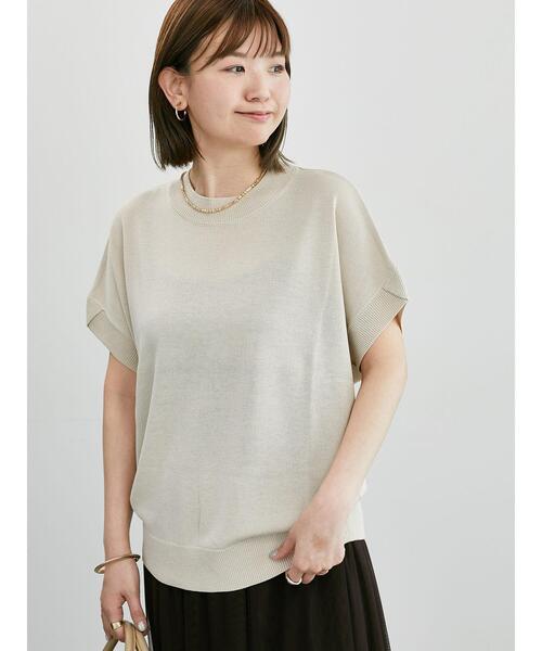 Lugnoncure(ルノンキュール)の「チューリップスリーブニット(ニット/セーター・レディース・オフホワイト/ベージュ/ブラック/チャコールグレー/グリーン・F)」の4枚目の写真