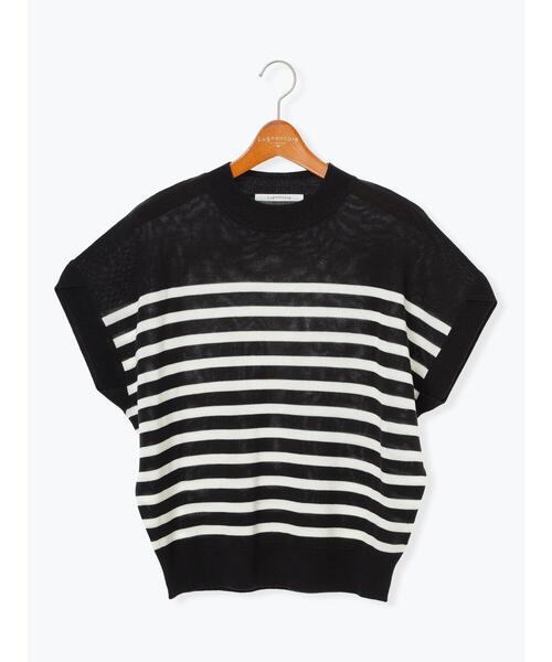 Lugnoncure(ルノンキュール)の「チューリップスリーブニット(ニット/セーター・レディース・オフホワイト/ベージュ/ブラック/チャコールグレー/グリーン・F)」の8枚目の写真