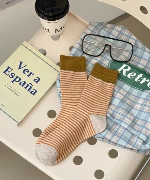 Burner(バーナー)の「【OKUOKU 0909】アソート シンプル ソックス oku-socks-g2-1(ソックス/靴下・レディース・レッド/イエロー/オレンジ/ブラック系その他2/チャコール/ホワイト系その他2/ホワイト系その他4/ピンク系その他5/ベージュ系その他3/ベージュ系その他4/グリーン系その他5/ブラック系その他4/ブラウン系その他2/ブラウン系その他3/ベージュ系その他2/グリーン/グリーン系5/ホワイト系4/ホワイト系その他3・FREE)」の1枚目の写真