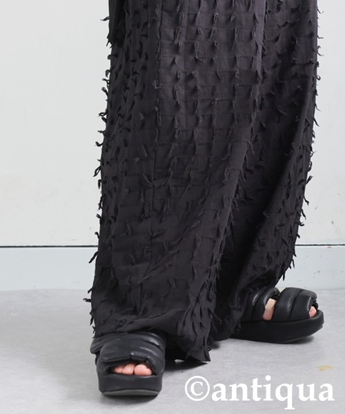 antiqua(アンティカ)の「フリンジワイドパンツ(その他パンツ・レディース・ブラック・ONESIZE)」の13枚目の写真